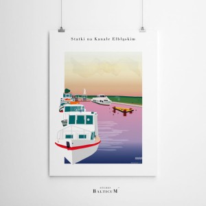 Plakat - Statki na Kanale Elbląskim (A4)