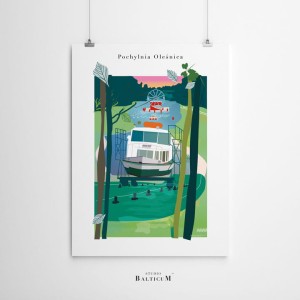 Plakat - Statek na pochylni (A4)
